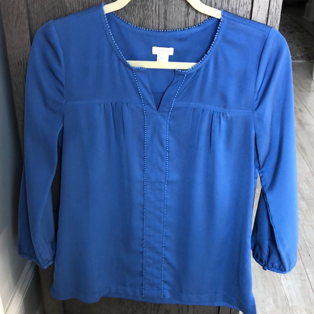 Jcrew sky blue 3/4 sleeve top